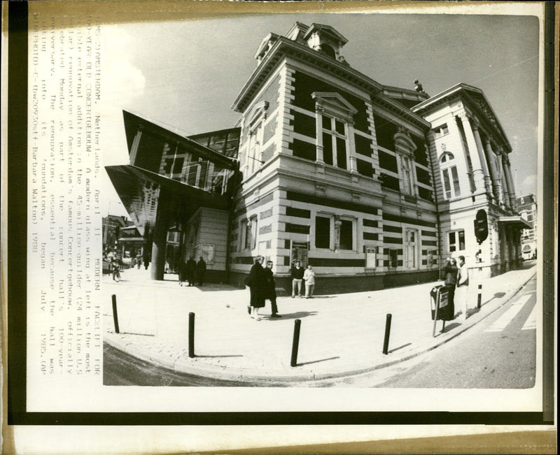 1995 CONCERTOPBOUW OFFICIALLY MONDAY PART THE CONCERT HALL YEAR ANNIVERSARY FAME - Vintage Photograph