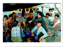 1994 MAINLAND CHINESE FISHE RMEN ANNIE HUANG CHEN TITLE WRITER CHINA COUNTRY - Vintage Photograph