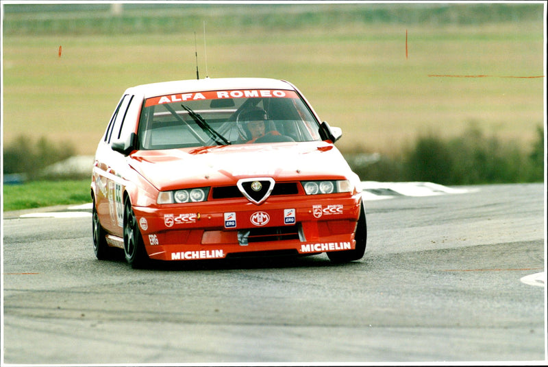 Gabriele Tarquini in the racing car - Vintage Photograph