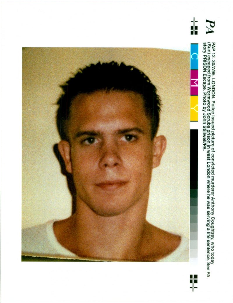 1995 POLICE ISSUED PICTURE CONVICTED MURDERER ANT JOHN STILLWELL PUBLISHED - Vintage Photograph