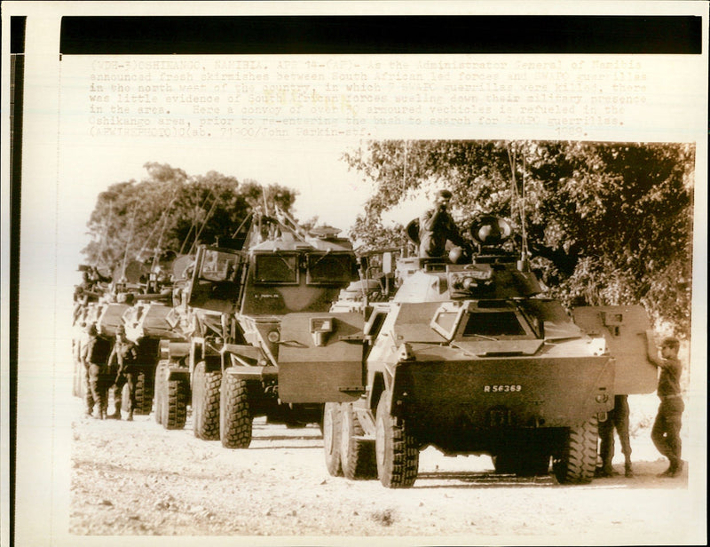 Tank, Land vehicle, Person, Wheel, Tree, Tire - Vintage Photograph