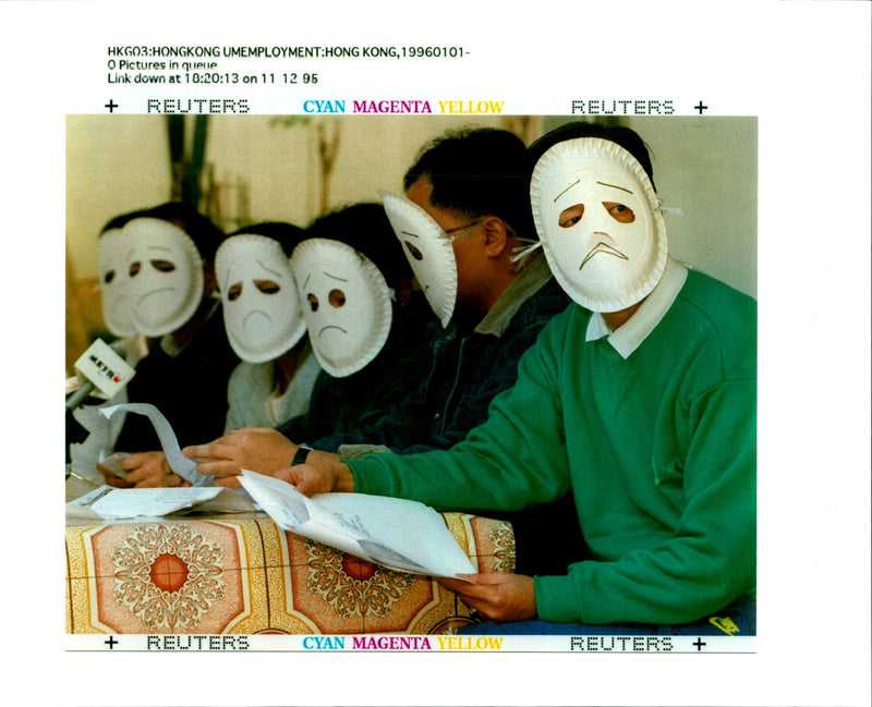 1996 THE UNEMPLOYMENT RATE HERE EXPECTED CONTINUE RUN RICO WONG KONG - Vintage Photograph