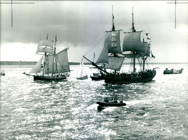 The ships were in the Solent. - Vintage Photograph