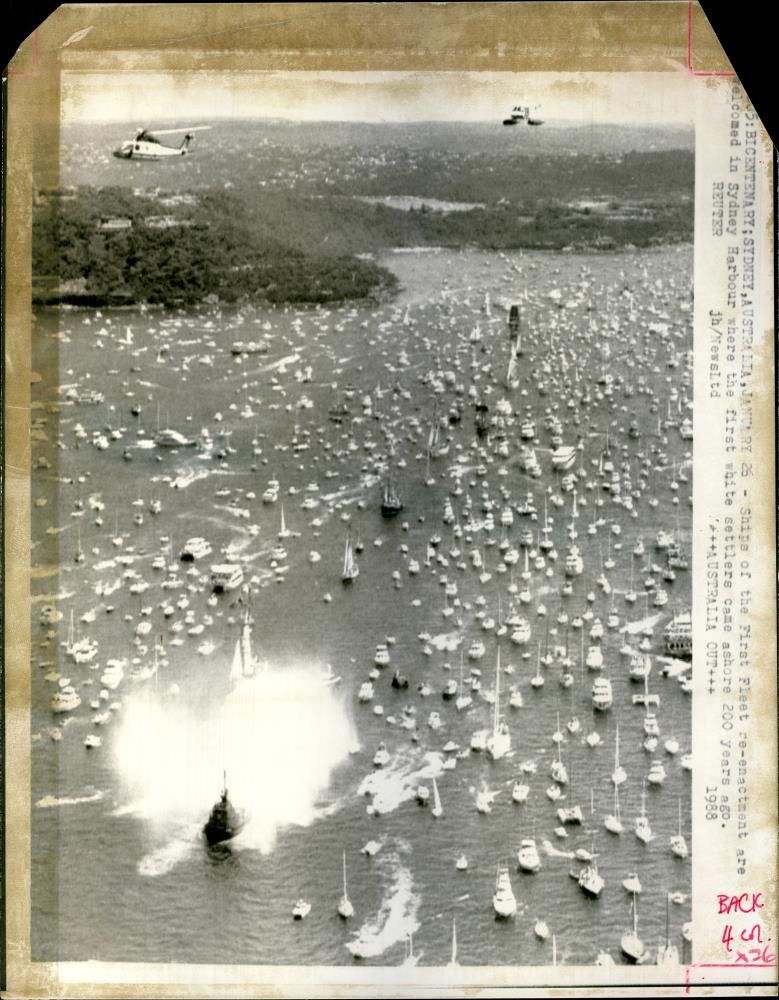 Ships of the First Fleet. - Vintage Photograph