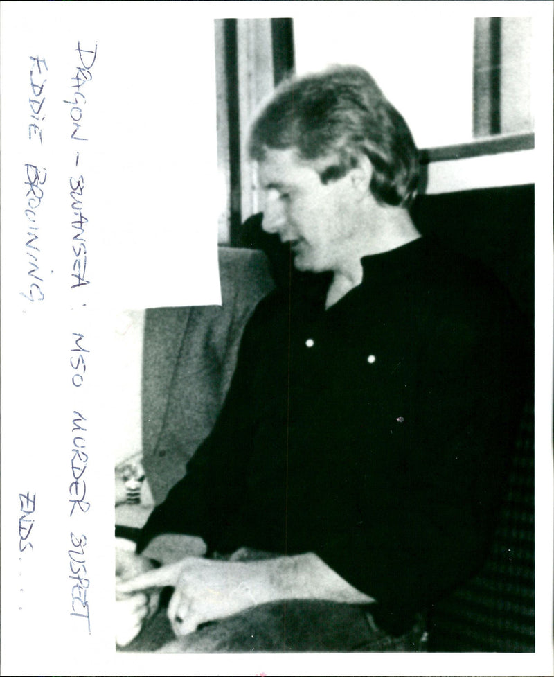 1992 DRAGON SWANSEA MURDER SUSPECT FDDE BROUININO EDS EDIE MARIA PUBLISHED - Vintage Photograph