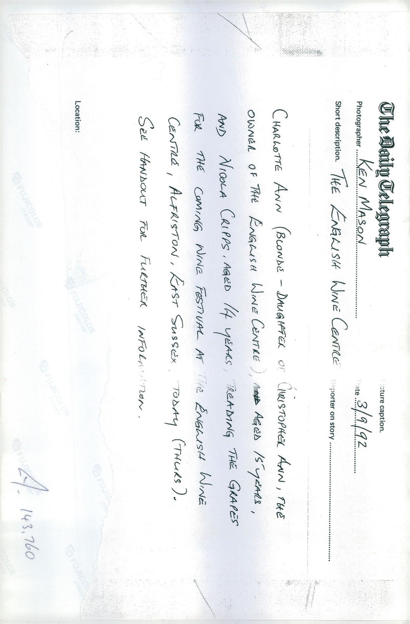 DAUGHTER ENGLISH FESTIVAL - Vintage Photograph