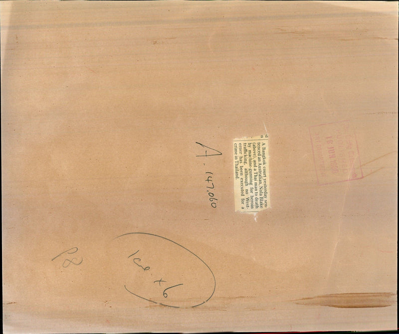 1988 MACHINE GUNS WEST BANGKOK COURT WAS YESTERDAY SEEN SENTENCING LEE DEATH - Vintage Photograph