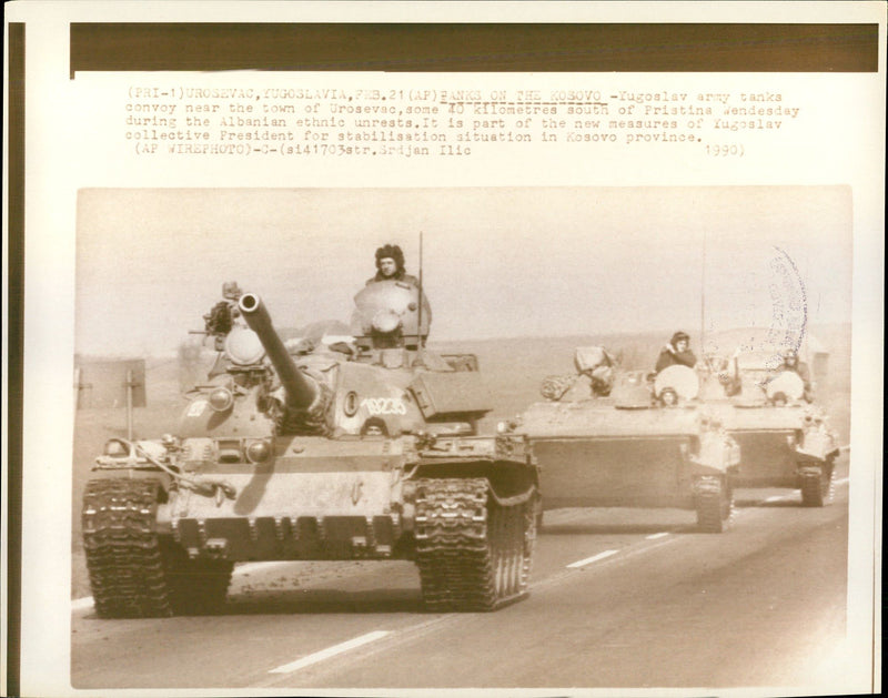 Tanks on the Kosovo - Vintage Photograph