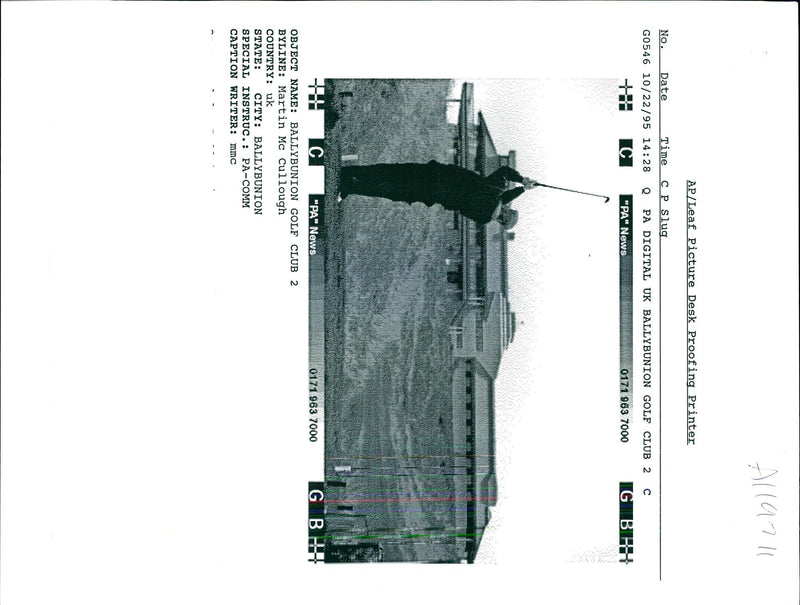 1995 NEWS TIE GBM CLUB GOLF BALLYBUNI WRITER COUNTRY IRELAND - Vintage Photograph