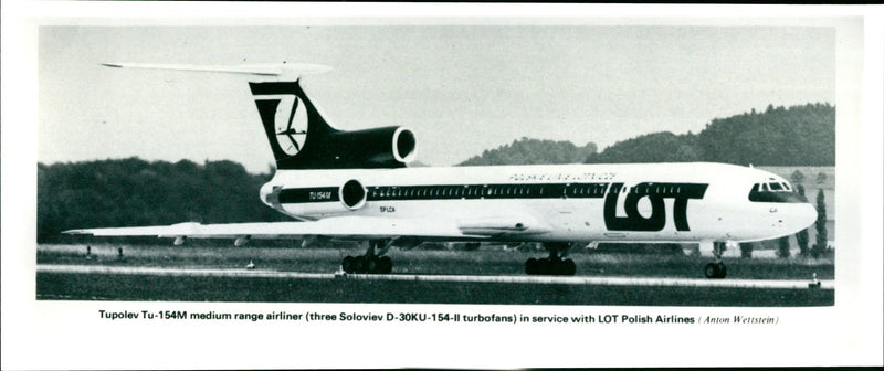 Tu 154 Aircraft - Vintage Photograph