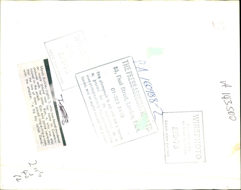 MANDY BUCKLEY WAS FOUND MURDERED KEN MASON KIM POLICE DAVID PRESS PLAYED - Vintage Photograph