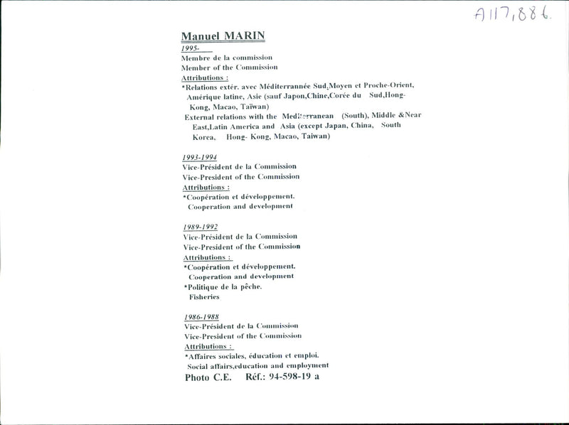 Manuel Marin. - Vintage Photograph