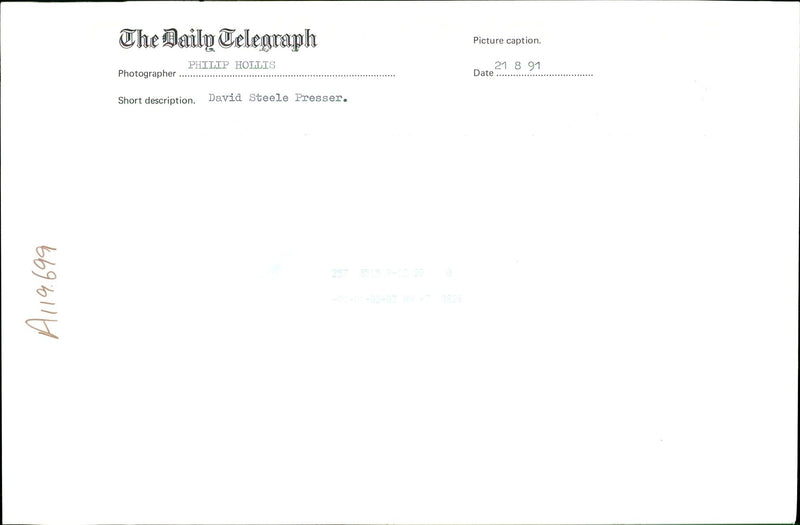 Paddy Ashdown - Vintage Photograph