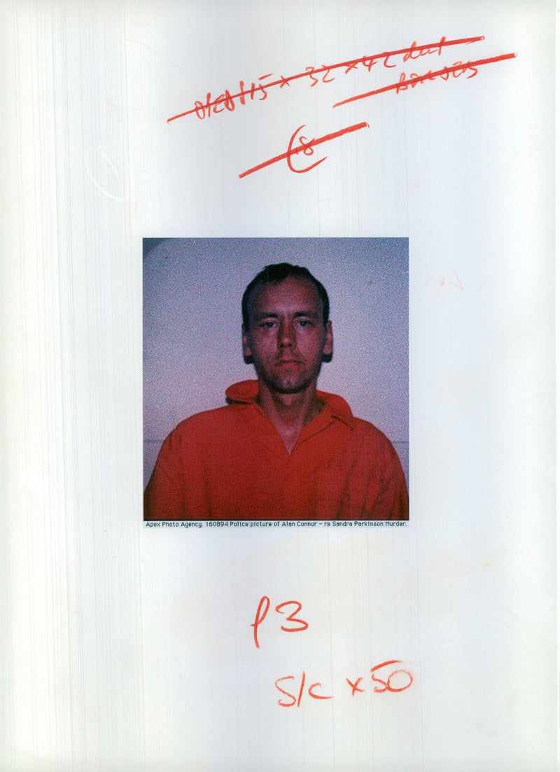ALAN CONNER WAS CONVICTED MURDERING SANDRA PARKINSON POLICE PUBLISHED - Vintage Photograph