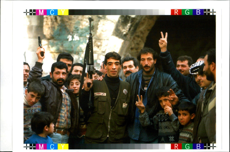 1995 AHMAD TABUK THE MOST WANTED MAN PALESTINIAN POLICE WRITER MEMBERS - Vintage Photograph