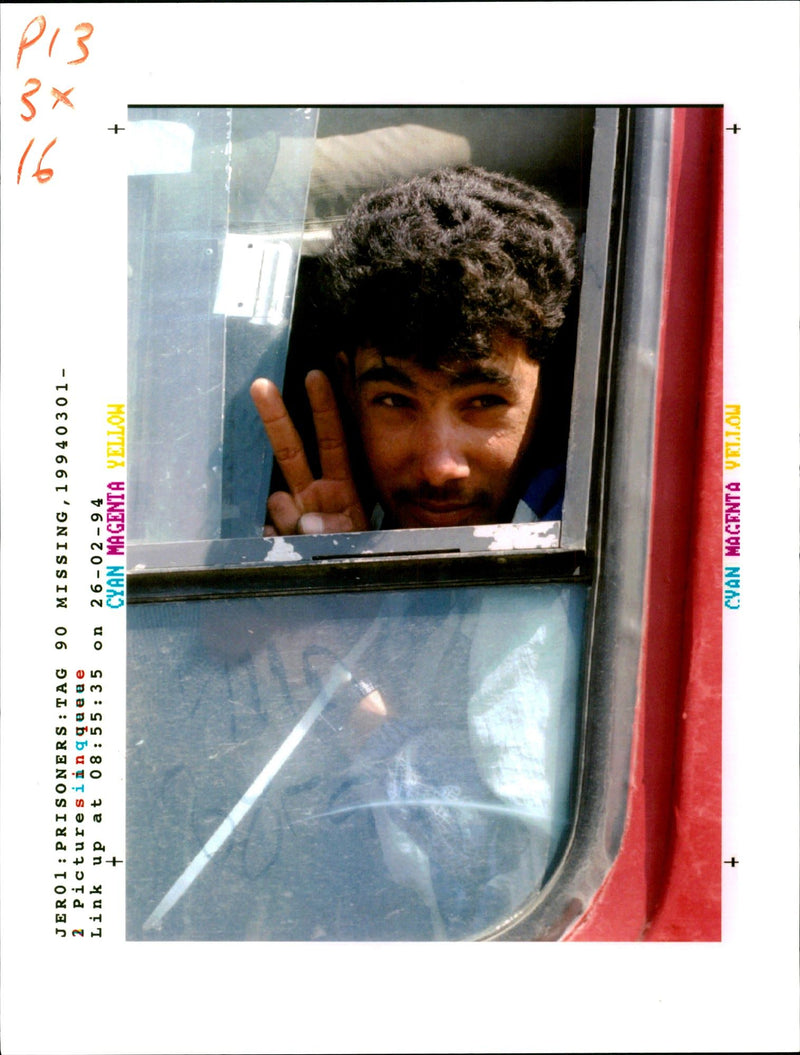 1994 PALESTINIAN PRISONER MAK DAVID SILVERMAN JERO WRITER ARMY COUNTRY - Vintage Photograph