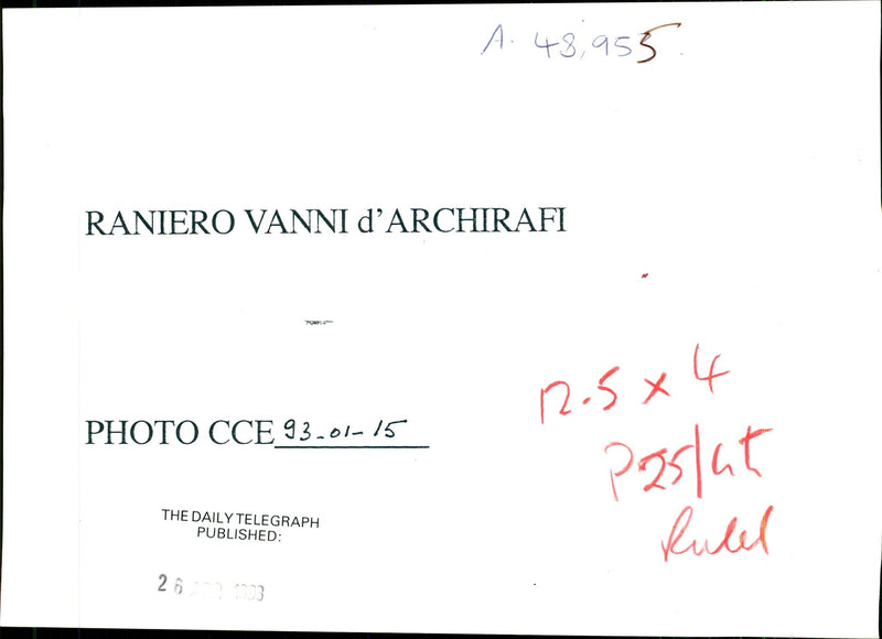 Raniero Vanni D'Archirafi - Vintage Photograph
