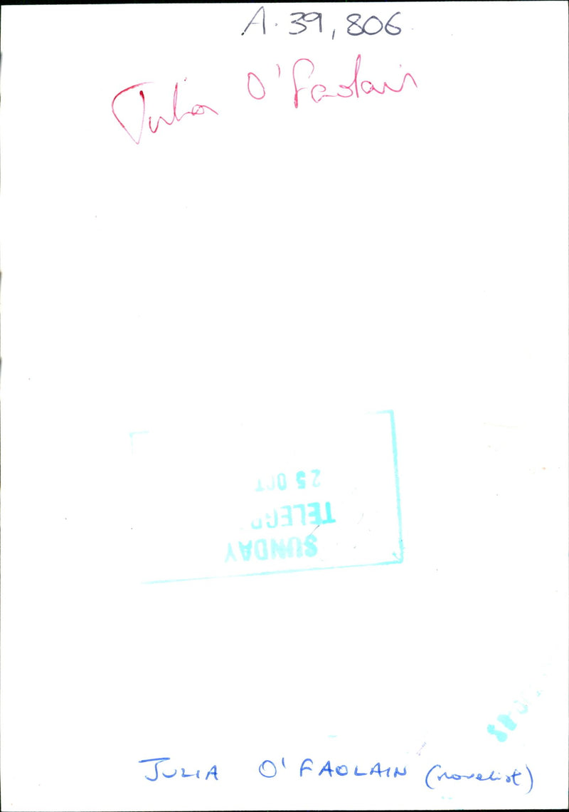 Julia O'Faolain - Vintage Photograph