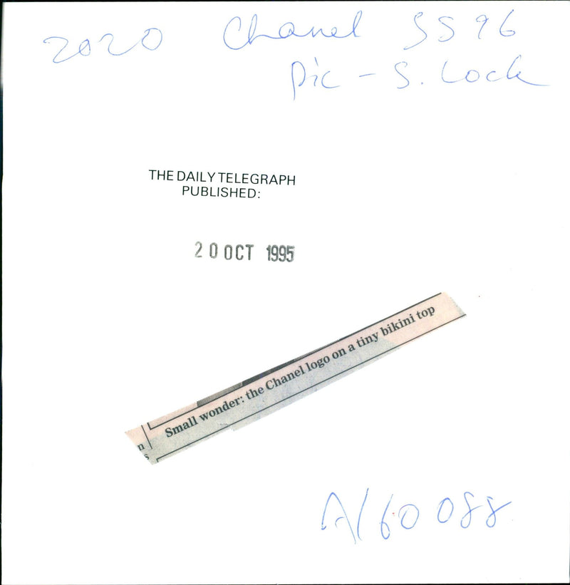 The Chanel logo on a tiny bikini top - Vintage Photograph