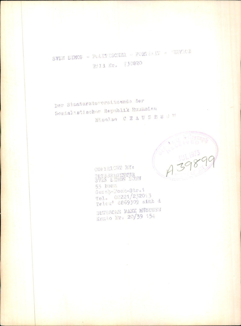 Nicolae Ceausescu - Vintage Photograph