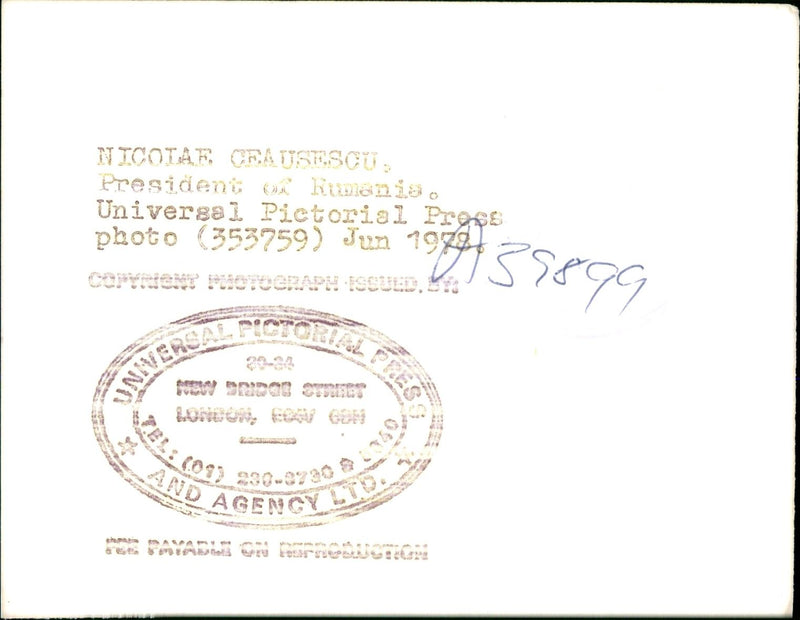 Nicolae Ceausescu - Vintage Photograph