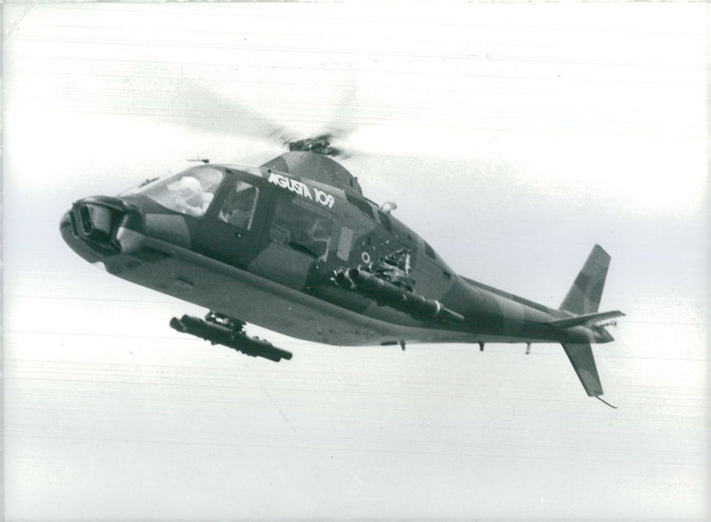 Italy's Tank Hunter, Agusta A-109 - Vintage Photograph