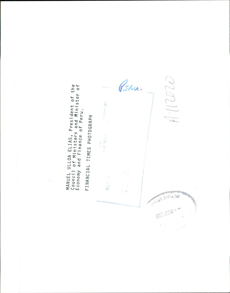 Dr Manuel Ulloa Elias - Vintage Photograph