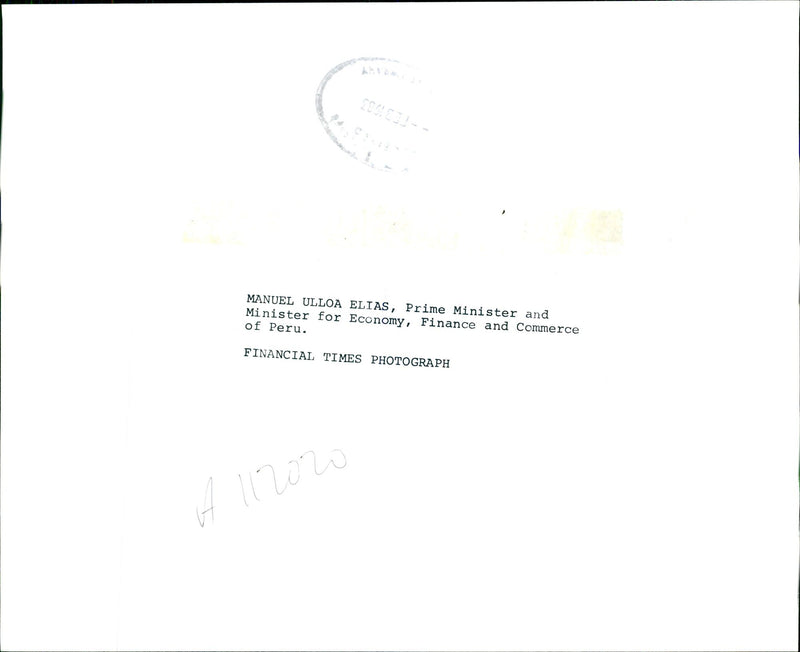 Dr Manuel Ulloa Elias - Vintage Photograph