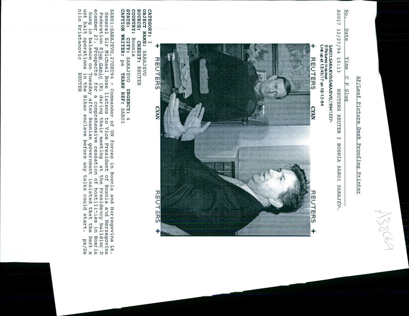 1994 PROSPECT NILO KRISTANOVIC REUTER MICHAEL SIR WRITER COUNTRY PRESIDENT - Vintage Photograph