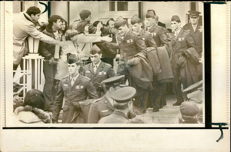 Marines  left the Wiesbaden Military Hospital - Vintage Photograph