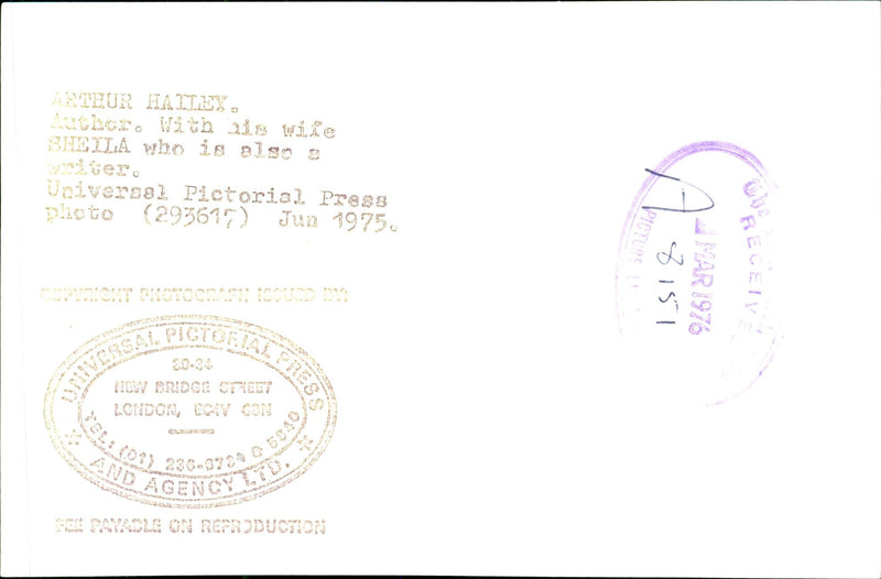 Arthur Hailey - Vintage Photograph