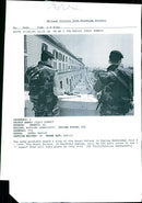 Two Army Soldiers Guard a Wing of the Royal Palace - Vintage Photograph