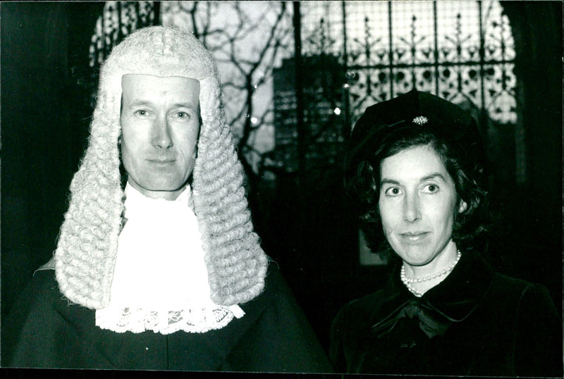 Hon. Judge Gabriel Bruce Hutton with his wife Mrs. Deborah L. Hutton - Vintage Photograph