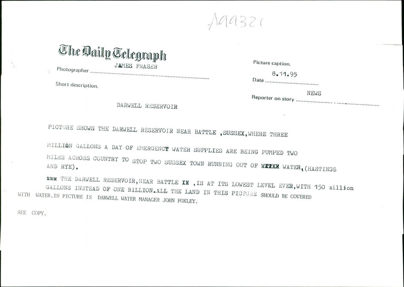 John Foxley at Darwell reservoir. - Vintage Photograph