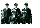 Commander A.C.C. Miers, centre back row, with H.M.S. Medway first submarine flotilla - Vintage Photograph