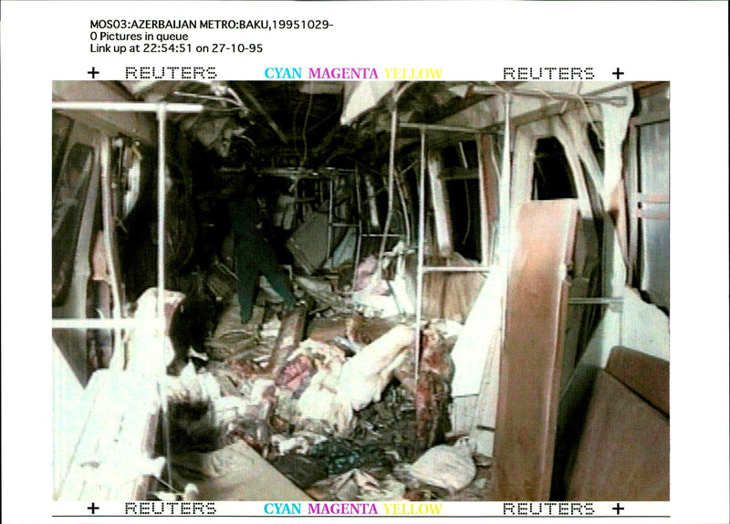 1995 MOSO AZERBAIJAN METRO BAKU PICTURES POLICE WRITER RUSSIA COUNTRY CAPITAL - Vintage Photograph