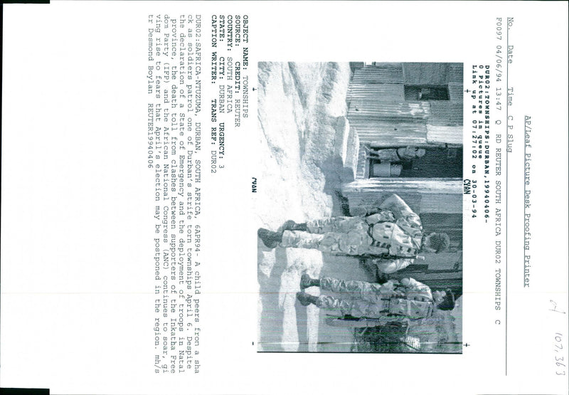 1994 THE DEATH TOLL FROM CLASHE DESMOND BOYLAN REUTER WRITER COUNTRY NATIONAL - Vintage Photograph