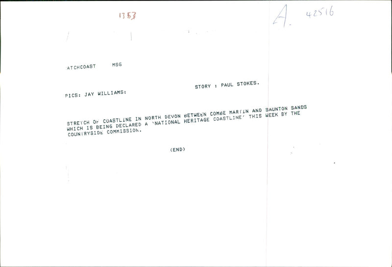 Heritage Coastline - Vintage Photograph