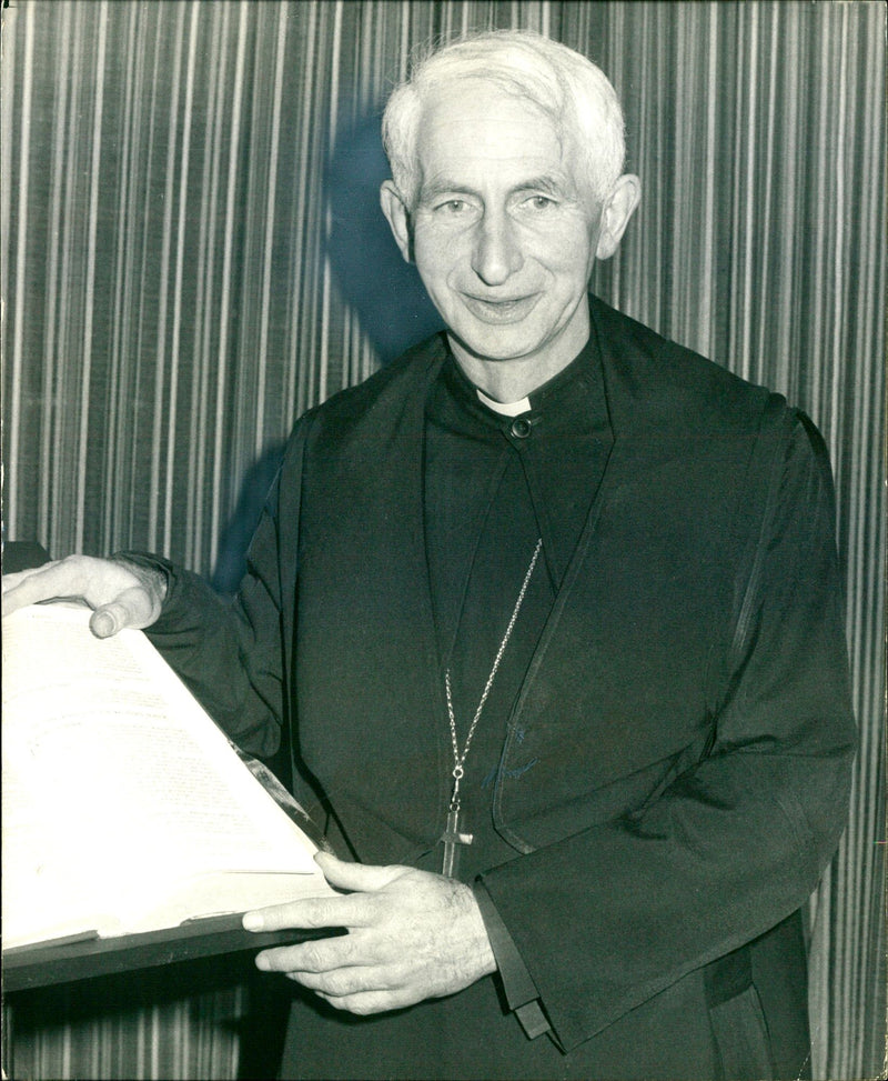 Basil Hume former Roman Catholic bishop Vintage Photograph