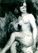 1988 NUDE LINEN EXHIBITED ODLERIE GOMA EINDHOVEN HOLLAND THE EUROPEAN - Vintage Photograph