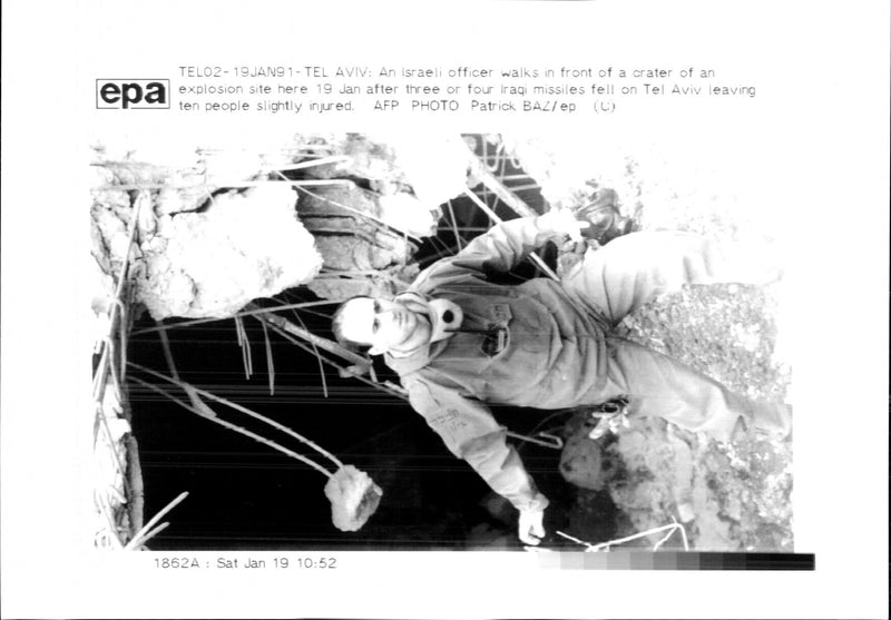 Israel: Iraqi Air Attacks - Vintage Photograph