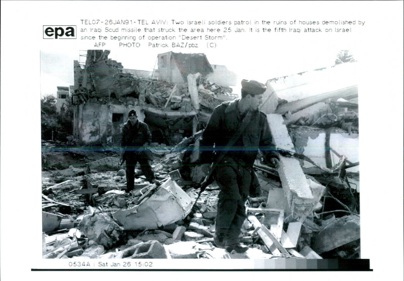 Israel: Iraqi Air Attacks - Vintage Photograph