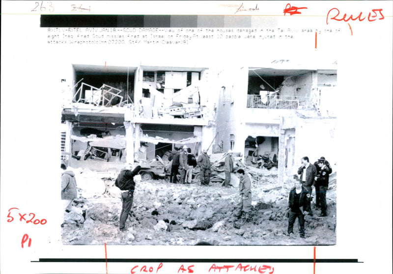 Israel: Iraqi Air Attacks - Vintage Photograph