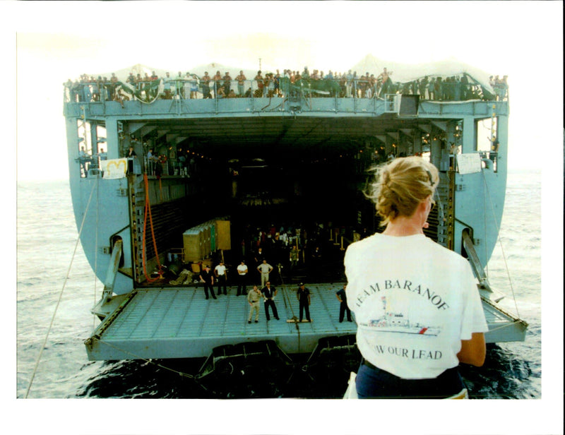 1994 THE COAST GUARD CUTTER BARANOF AND JEFFREY KEENAN TITLE WRITER - Vintage Photograph