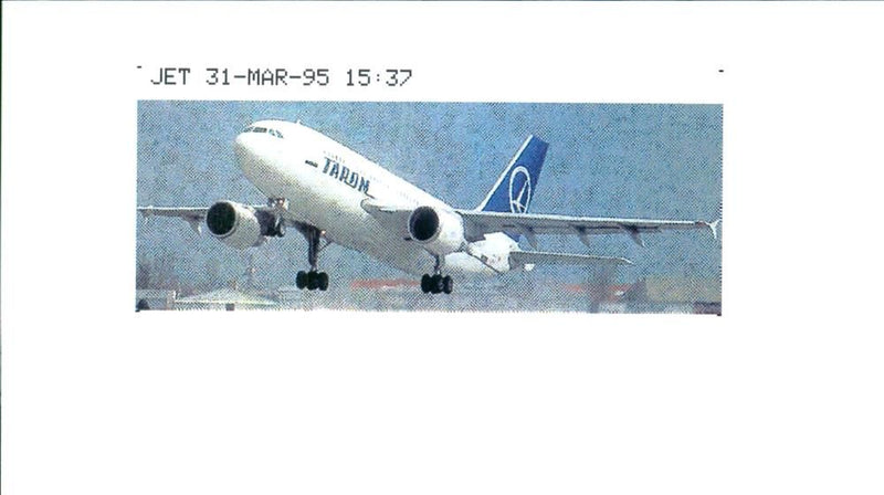 An Airbus similar to the Tarom plane. - Vintage Photograph