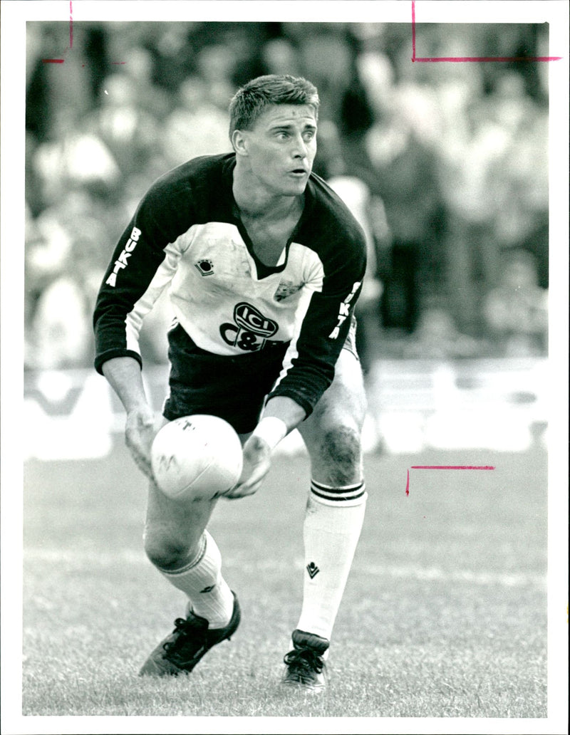 Widnes' rugby footballer Alan Tait in action - Vintage Photograph