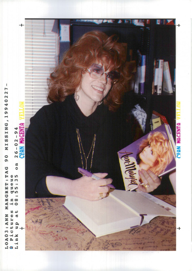 1994 ACTRESS ANN MARG FRED PROUSER MARGRET LOS ANGELES USA WRITER COUNTRY - Vintage Photograph