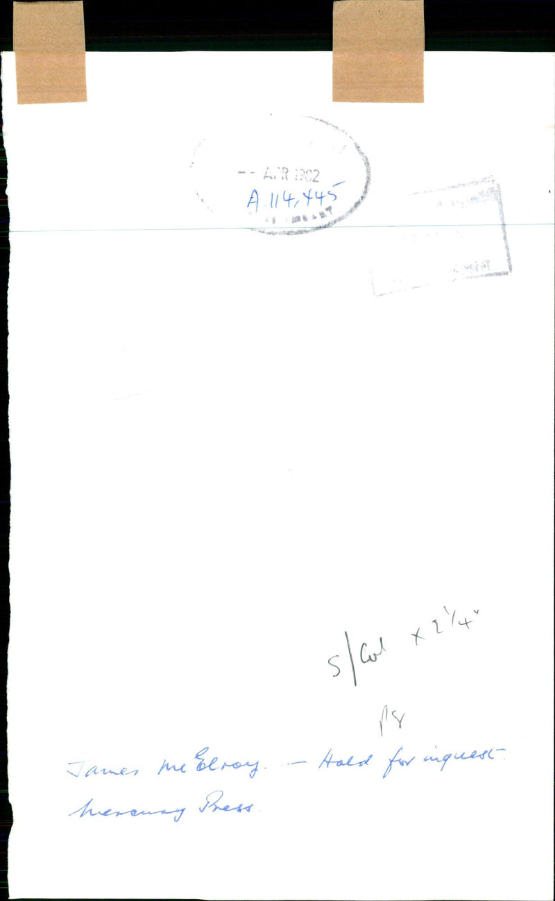 THE INQUEST INTO DEATH JAMES ELROY WILL CONTINUE TUESDAY PRESS - Vintage Photograph