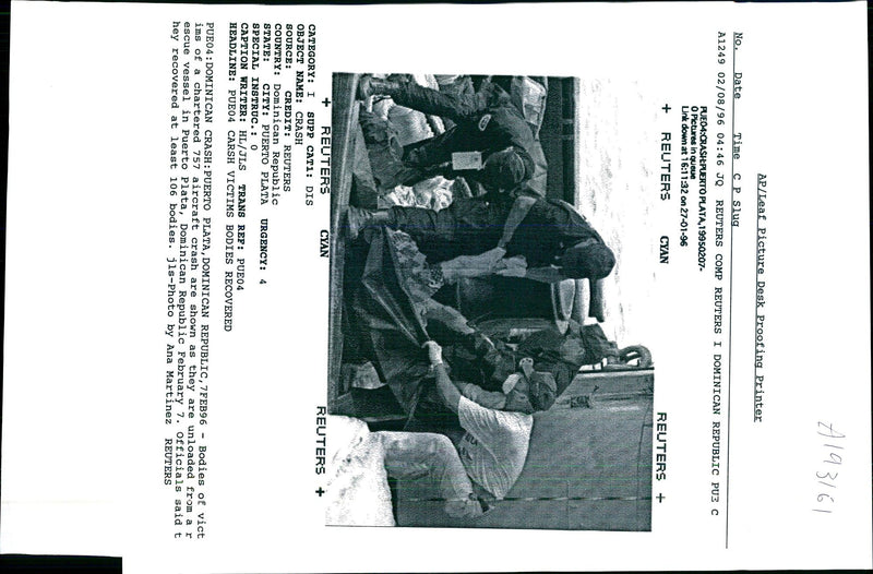 1996 PUE CRASH PUERTO PLATA PICTURES ANA MARTINEZ AIRCRAFT WRITER COUNTRY - Vintage Photograph