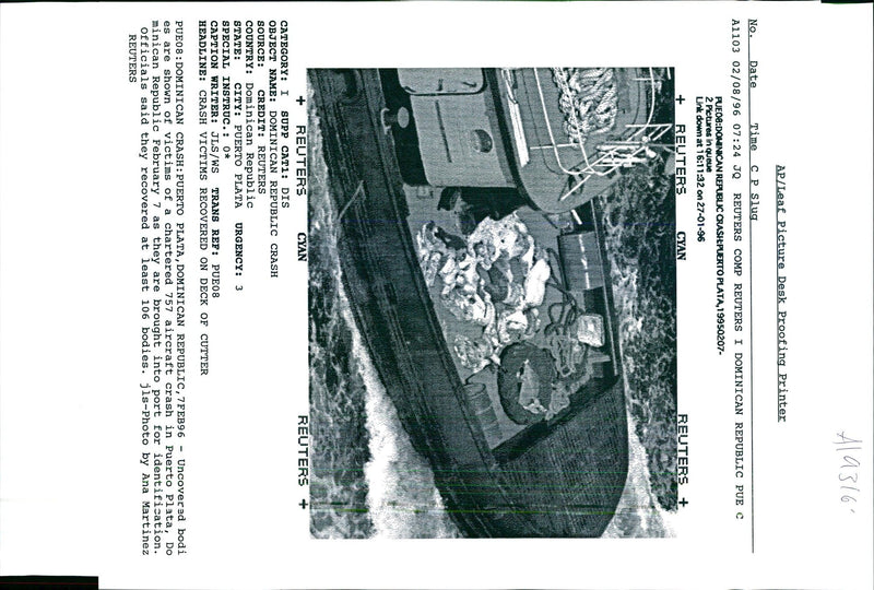 1996 ALA LEAF PICTURE DESK PROOFING PRI ANA MARTINEZ AIRCRAFT WRITER COUNTRY - Vintage Photograph